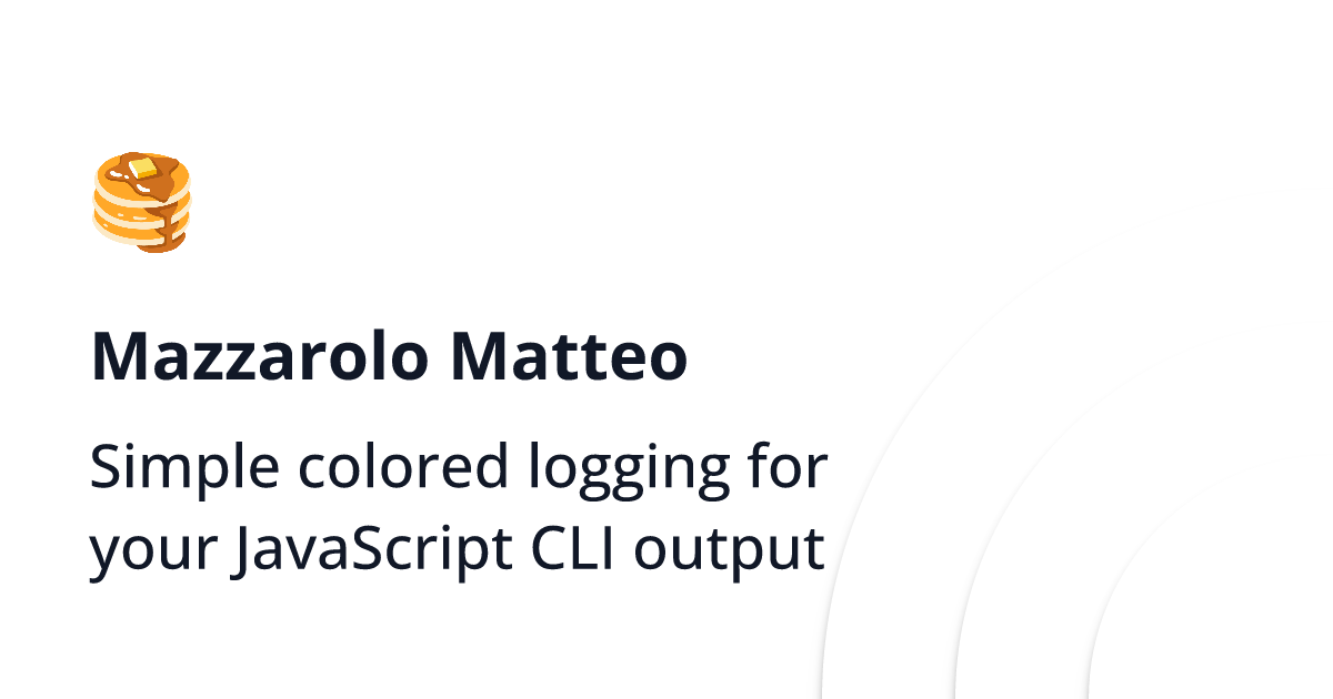 Simple colored logging for your JavaScript CLI output | Matteo ...